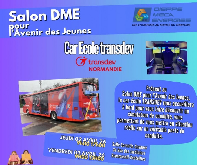 Retrouvez le Car École TRANSDEV au Salon DME pour l’Avenir des Jeunes !